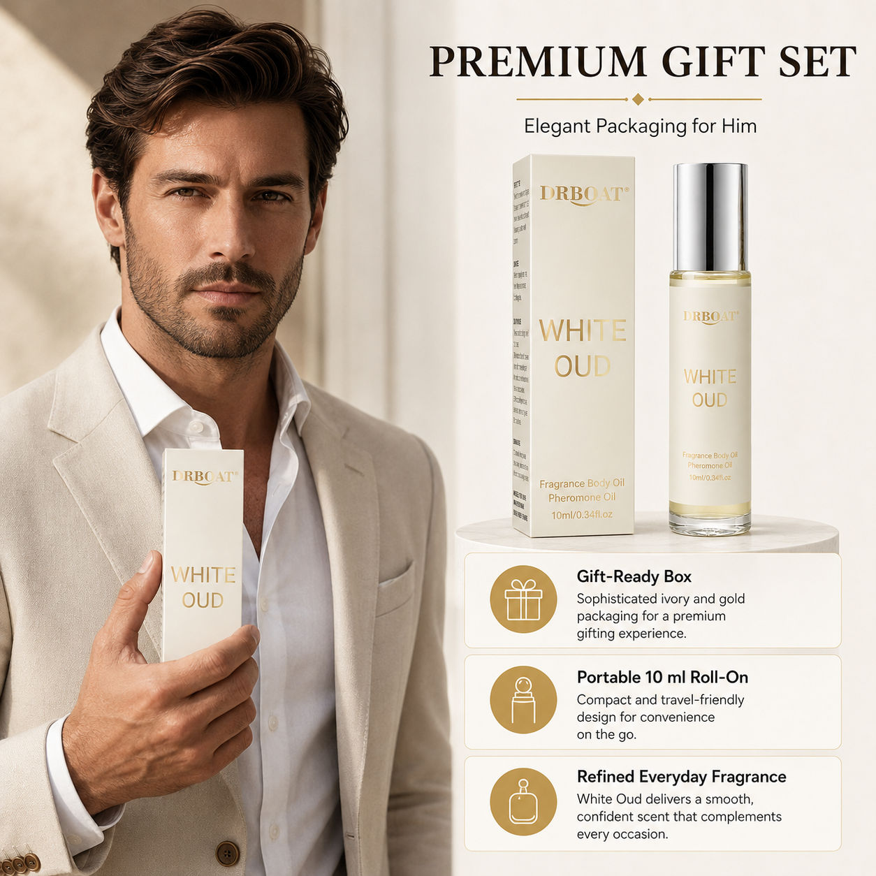 Perfume Alcohol Fragrance - Parfum en roll-on pour hommes, huile
