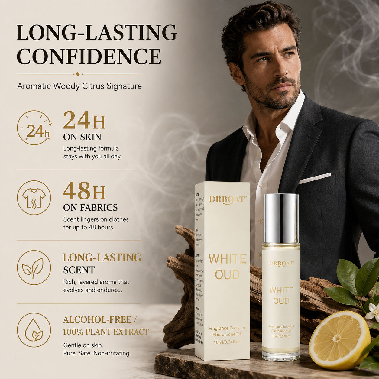 Parfum en roll-on pour hommes, - Perfume Alcohol Fragrance avis et prix