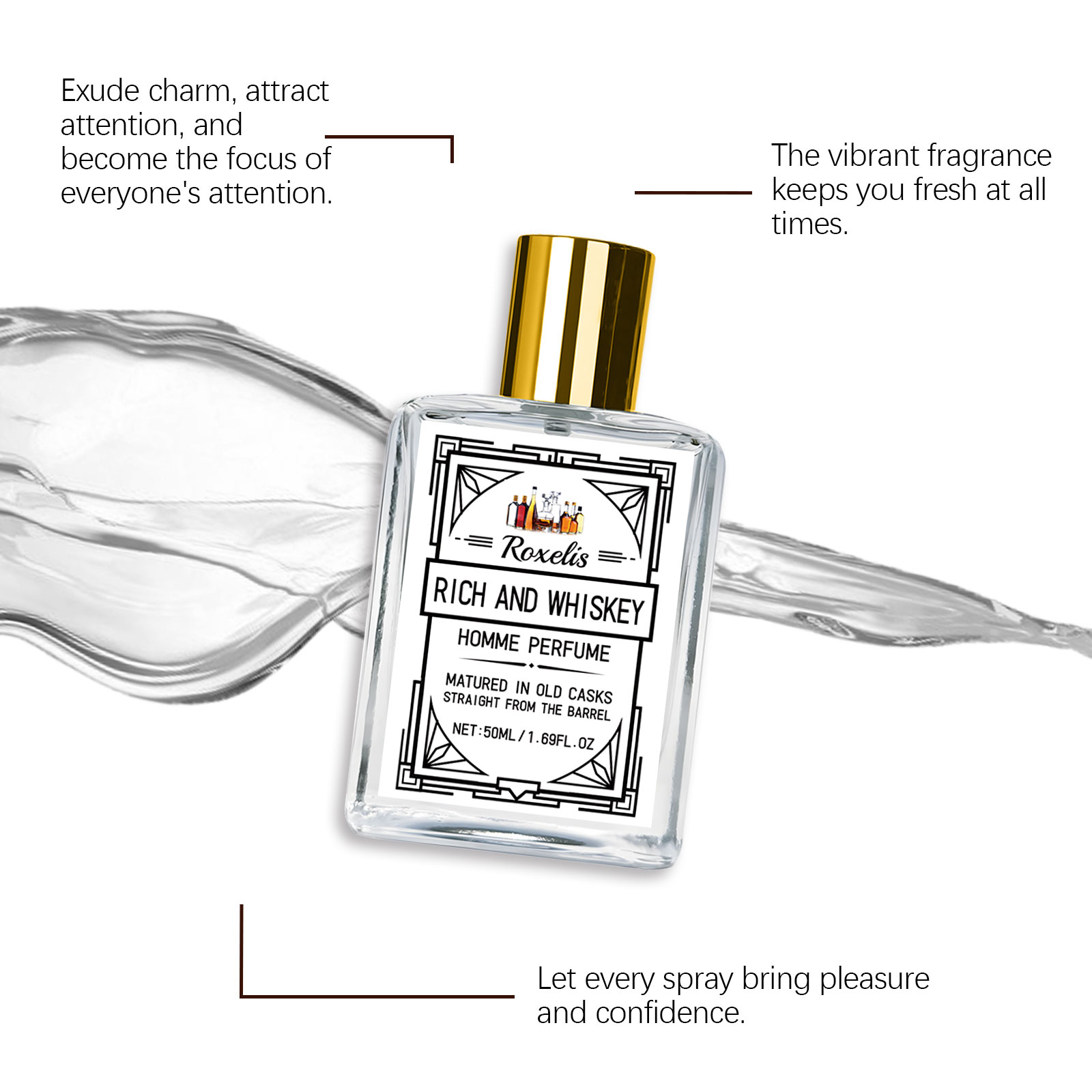 Roxelis 50ml Charm Whisky Parf - Perfume Alcohol Fragrance avis et prix
